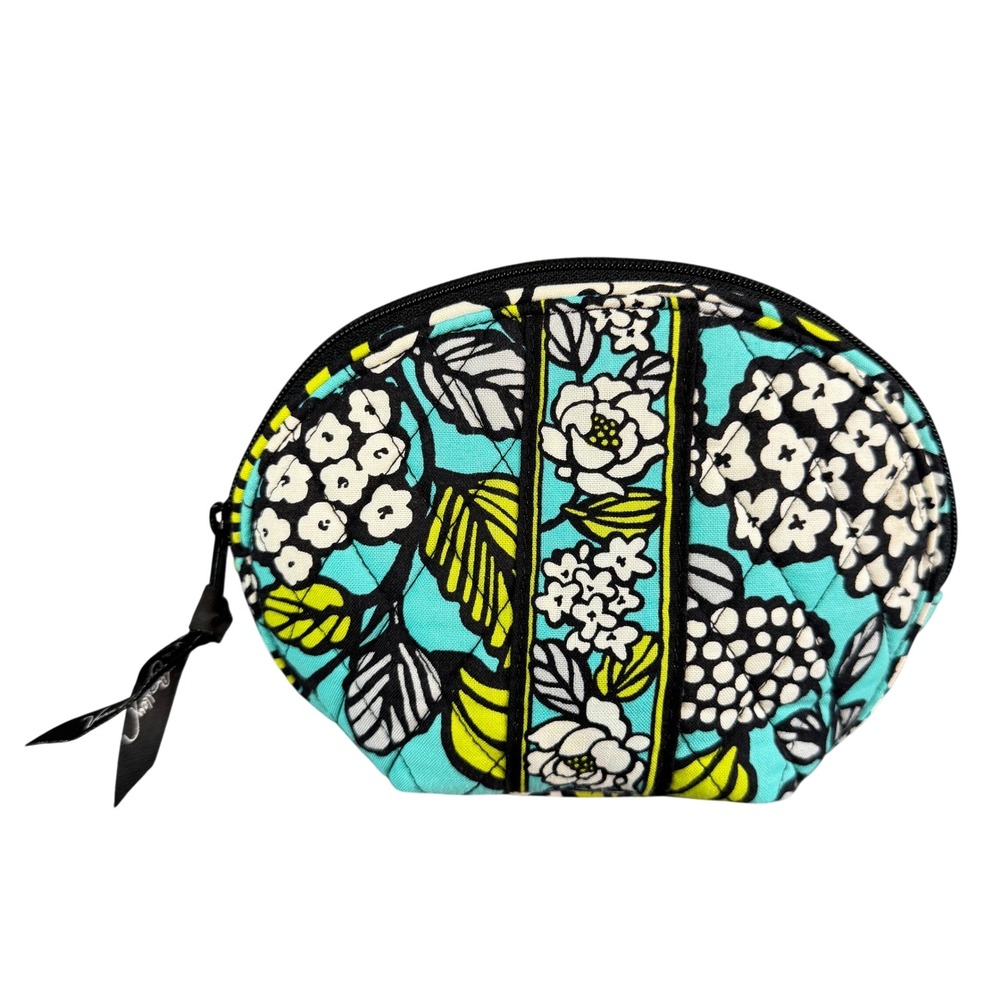 Vera Bradley Lilli Bell Quilted Cotton Cosmetic Bag Floral Pouch with Mirror